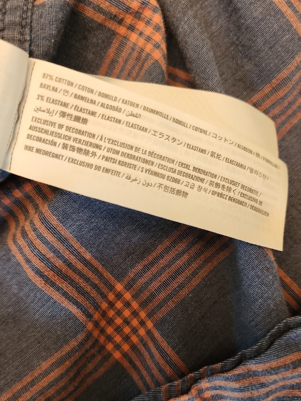 Hollister Blue & Orange Plaid Button-Down Shirt - Picture 7 of 11